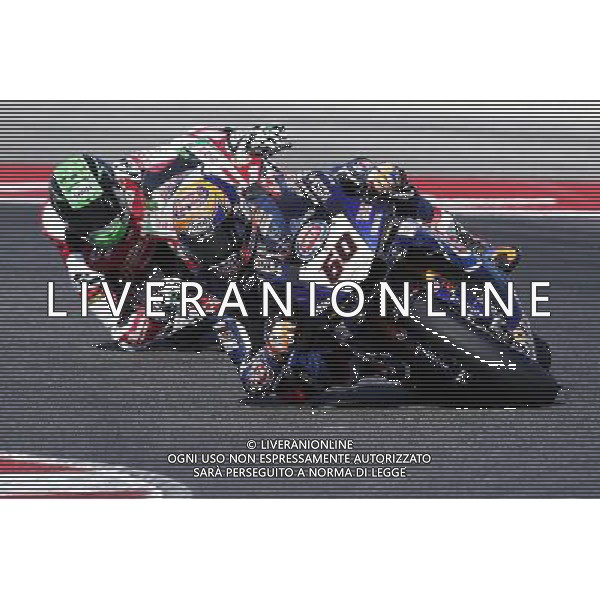 Misano - Campionato Mondiale Superbike 18/06/2017 nella foto: Michael Van Der Mark (Pata Yamaha Official) Eugene Laverty (Milwaukee Aprilia) Â©Claudio Zamagni/Agenzia Aldo Liverani Michael Van Der Mark (Pata Yamaha Official) Eugene Laverty (Milwaukee Aprilia)during Superbike World Championship Pirelli Riviera di Rimini Round at Misano World Circuit Marco Simoncelli June 18. 2017 in Misano Adriatico Photo credit by Claudio Zamagni/Aldo Liverani Photo Agency