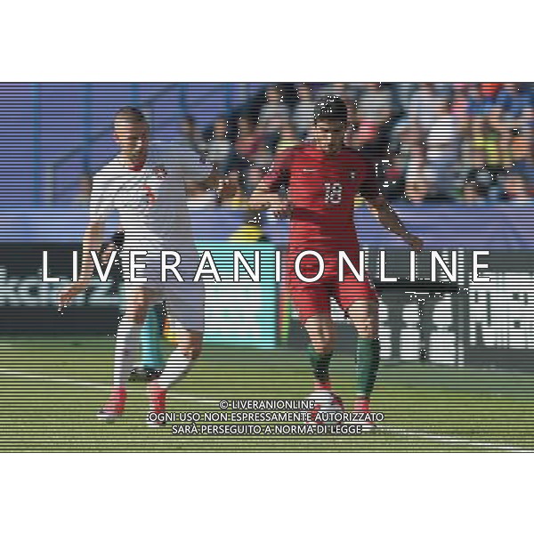 UEFA Campionato Europeo Under 21 Polonia 2017 Gruppo B Bydgoszcz (Polonia) - 17.06.2017 Portogallo-Serbia Nella Foto:Goncalo Guedes - Nemanja Antonov /Ph.Vitez-Ag. Aldo Liverani