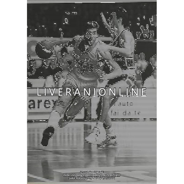 RETROSPETTIVA ANTONELLO RIVA BASKET NELLA FOTO ANTONELLO RIVA CON LA MAGLIA DELLA AREXONS CANTU AG ALDO LIVERANI SAS
