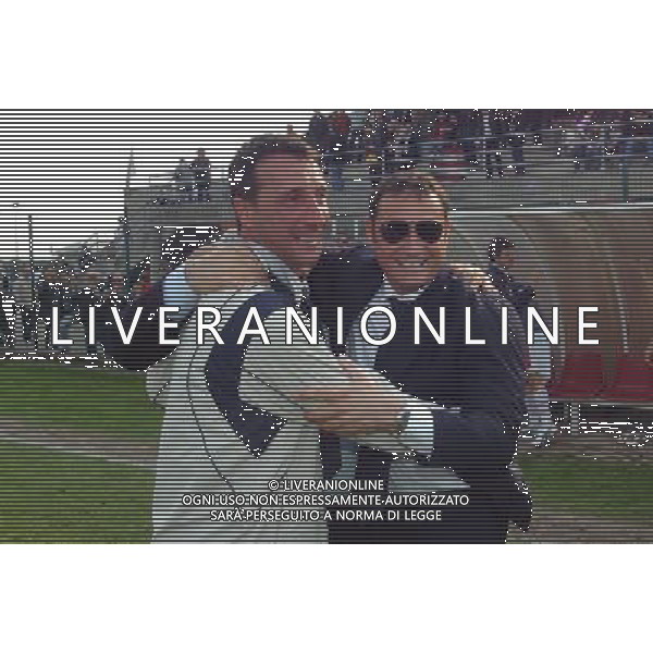 Milano 06/04/205 Finale Coppa italia Primavera 2004/05 nella foto: l\'allenatore Rizzo con il Presidente del Lecce Rico Semeraro foto Recalcati / Ag.Aldo Liverani