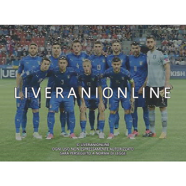 UEFA Campionato Europeo Under 21 Polonia 2017 Gruppo C Krakow (Polonia) - 18.06.2017 Danimarca-Italia Nella Foto:italia squadra formazione berardi,pellegrini,rugani,caldara,gagliardini,petagna,donnarumma,bernardeschi,barreca,conti,benassi /Ph.Vitez-Ag. Aldo Liverani