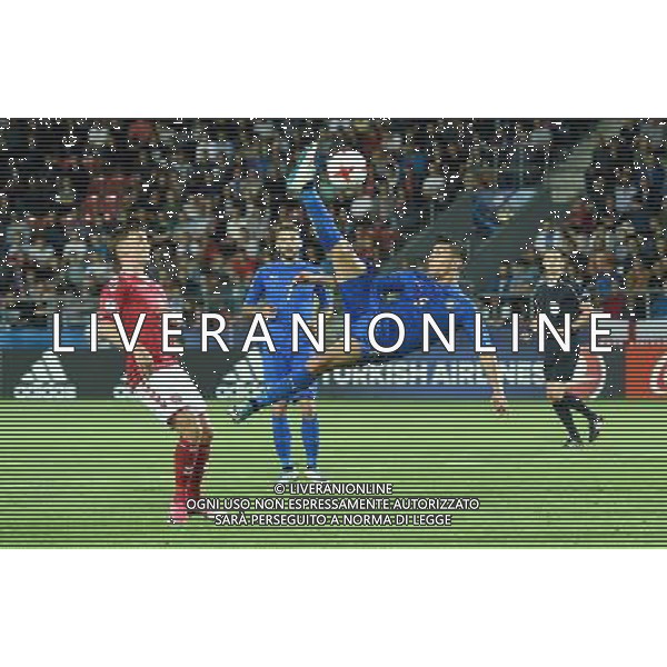 UEFA Campionato Europeo Under 21 Polonia 2017 Gruppo C Krakow (Polonia) - 18.06.2017 Danimarca-Italia Nella Foto: il gol di Lorenzo Pellegrini in rovesciata /Ph.Vitez-Ag. Aldo Liverani