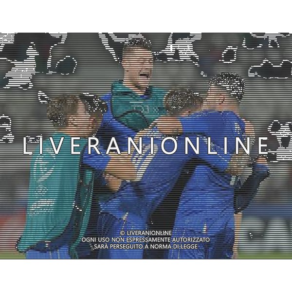 UEFA Campionato Europeo Under 21 Polonia 2017 Gruppo C Krakow (Polonia) - 18.06.2017 Danimarca-Italia Nella Foto: esultanza dopo il gol di Andrea Petagna - Abbraccio /Ph.Vitez-Ag. Aldo Liverani