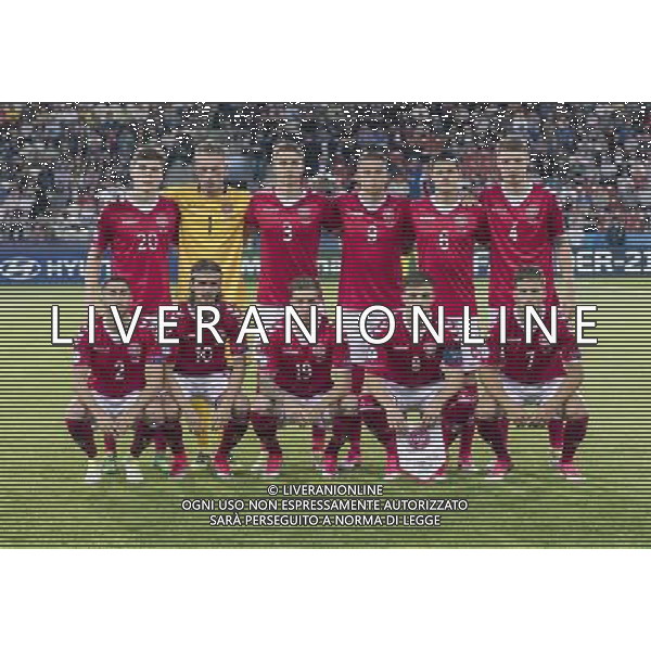 UEFA Campionato Europeo Under 21 Polonia 2017 Gruppo C Krakow (Polonia) - 18.06.2017 Danimarca-Italia Nella Foto:Danimarca Squadra Formazione Hojbjerg,Holst,Maxso,Bangaard,Blabjerg,Norgaard,Hjulsager,Vigen Christensen,Ingvartsen,Andersen,Borsting /Ph.Vitez-Ag. Aldo Liverani