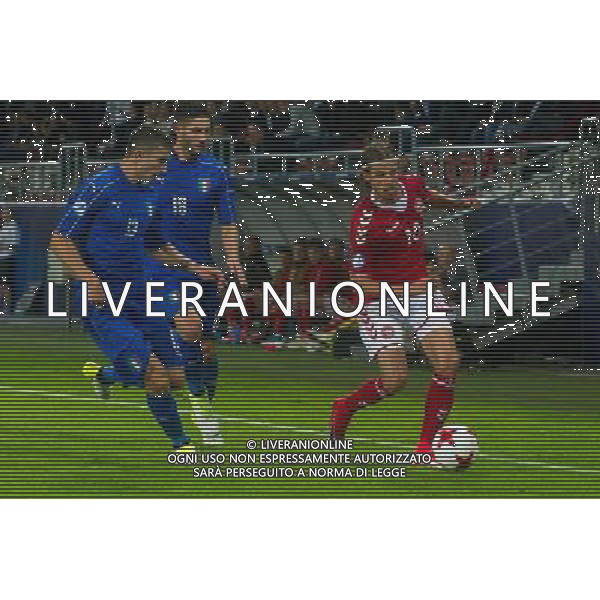 KRAKOW 18.06.2017 MECZ GRUPA C MISTRZOSTWA EUROPY U-21 W PILCE NOZNEJ 2017: DANIA - WLOCHY --- 2017 UEFA EUROPEAN U21 CHAMPIONSHIP MATCH: DENMARK - ITALY NZ LUCAS QVISTORFF DANIA DENMARK MATTIA CALDARA WOLCHY ITALY ROBERTO GAGLIARDINI WOLCHY ITALY FOT LUKASZ KRAJEWSKI / FOKUSMEDIA. / NEWSPIX.PL --- Newspix.pl AG ALDO LIVERANI SAS *** Local Caption *** www.newspix.pl mail us: info@newspix.pl call us: 0048 022 23 22 222 --- Polish Picture Agency by Ringier Axel Springer Poland