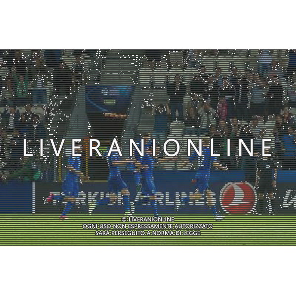 KRAKOW 18.06.2017 MECZ GRUPA C MISTRZOSTWA EUROPY U-21 W PILCE NOZNEJ 2017: DANIA - WLOCHY --- 2017 UEFA EUROPEAN U21 CHAMPIONSHIP MATCH: DENMARK - ITALY NZ LORENZO PELLEGRINI WOLCHY ITALY RADOSC GOL GOAL ANDREA CONTI WOLCHY ITALY FOT LUKASZ KRAJEWSKI / FOKUSMEDIA. / NEWSPIX.PL --- Newspix.pl AG ALDO LIVERANI SAS *** Local Caption *** www.newspix.pl mail us: info@newspix.pl call us: 0048 022 23 22 222 --- Polish Picture Agency by Ringier Axel Springer Poland