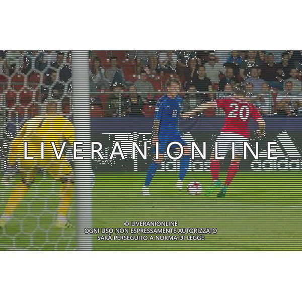 KRAKOW 18.06.2017 MECZ GRUPA C MISTRZOSTWA EUROPY U-21 W PILCE NOZNEJ 2017: DANIA - WLOCHY --- 2017 UEFA EUROPEAN U21 CHAMPIONSHIP MATCH: DENMARK - ITALY NZ FEDERICO BERNARDESCHI WOLCHY ITALY JACOB RASMUSSEN DANIA DENMARK JEPPE HOJBJERG DANIA DENMARK FOT LUKASZ KRAJEWSKI / FOKUSMEDIA. / NEWSPIX.PL --- Newspix.pl AG ALDO LIVERANI SAS *** Local Caption *** www.newspix.pl mail us: info@newspix.pl call us: 0048 022 23 22 222 --- Polish Picture Agency by Ringier Axel Springer Poland