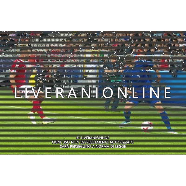 KRAKOW 18.06.2017 MECZ GRUPA C MISTRZOSTWA EUROPY U-21 W PILCE NOZNEJ 2017: DANIA - WLOCHY --- 2017 UEFA EUROPEAN U21 CHAMPIONSHIP MATCH: DENMARK - ITALY NZ DAMENICO BERARDI WOLCHY ITALY FREDERIK HOLST DANIA DENMARK FOT LUKASZ KRAJEWSKI / FOKUSMEDIA. / NEWSPIX.PL --- Newspix.pl AG ALDO LIVERANI SAS *** Local Caption *** www.newspix.pl mail us: info@newspix.pl call us: 0048 022 23 22 222 --- Polish Picture Agency by Ringier Axel Springer Poland