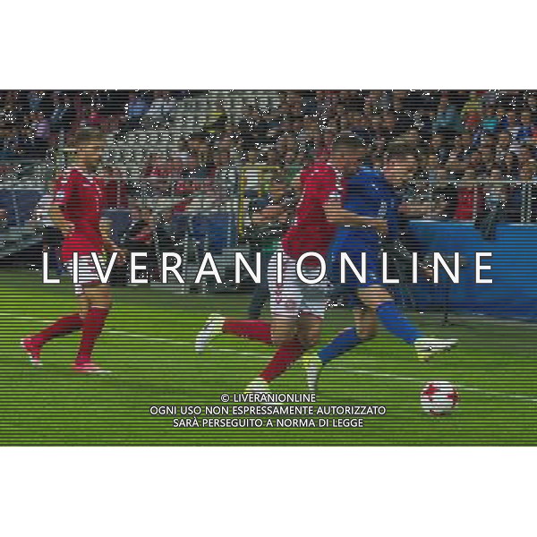 KRAKOW 18.06.2017 MECZ GRUPA C MISTRZOSTWA EUROPY U-21 W PILCE NOZNEJ 2017: DANIA - WLOCHY --- 2017 UEFA EUROPEAN U21 CHAMPIONSHIP MATCH: DENMARK - ITALY NZ FEDERICO BERNARDESCHI WOLCHY ITALY ANDREW HJULSAGER DANIA DENMARK FREDERIK HOLST DANIA DENMARK FOT LUKASZ KRAJEWSKI / FOKUSMEDIA. / NEWSPIX.PL --- Newspix.pl AG ALDO LIVERANI SAS *** Local Caption *** www.newspix.pl mail us: info@newspix.pl call us: 0048 022 23 22 222 --- Polish Picture Agency by Ringier Axel Springer Poland