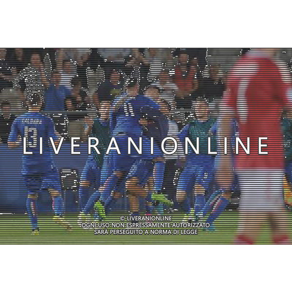 2017.06.18 Krakow Pilka Nozna Mistrzostwa Europy U21 Dania - Wlochy N/z Andrea Petagna gol, radosc, bramka na 0-2 Foto Rafal Rusek / PressFocus 2017.06.18 Krakow Football UEFA Under21 Championship Poland 2017 Denmark - Italy Andrea Petagna gol, radosc, bramka na 0-2 Credit: Rafal Rusek / PressFocus / NEWSPIX.PL --- Newspix.pl AG ALDO LIVERANI SAS *** Local Caption *** www.newspix.pl mail us: info@newspix.pl call us: 0048 022 23 22 222 --- Polish Picture Agency by Ringier Axel Springer Poland