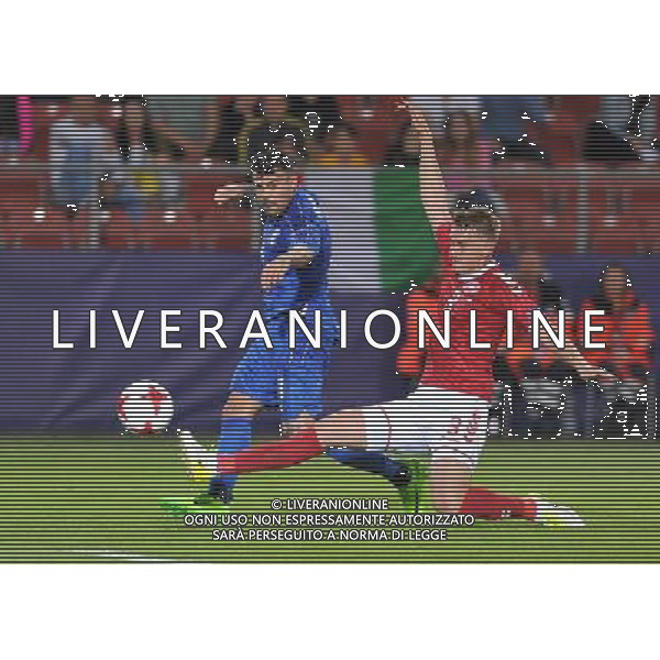 2017.06.18 Krakow Pilka Nozna Mistrzostwa Europy U21 Dania - Wlochy N/z Andrea Petagna, Andreas Maxso Foto Rafal Rusek / PressFocus 2017.06.18 Krakow Football UEFA Under21 Championship Poland 2017 Denmark - Italy Andrea Petagna, Andreas Maxso Credit: Rafal Rusek / PressFocus / NEWSPIX.PL --- Newspix.pl AG ALDO LIVERANI SAS *** Local Caption *** www.newspix.pl mail us: info@newspix.pl call us: 0048 022 23 22 222 --- Polish Picture Agency by Ringier Axel Springer Poland