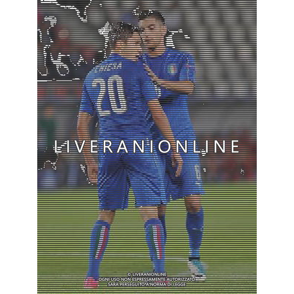 2017.06.18 Krakow Pilka Nozna Mistrzostwa Europy U21 Dania - Wlochy N/z Federico Chiesa, Lorenzo Pellegrini Foto Rafal Rusek / PressFocus 2017.06.18 Krakow Football UEFA Under21 Championship Poland 2017 Denmark - Italy Federico Chiesa, Lorenzo Pellegrini Credit: Rafal Rusek / PressFocus / NEWSPIX.PL --- Newspix.pl AG ALDO LIVERANI SAS *** Local Caption *** www.newspix.pl mail us: info@newspix.pl call us: 0048 022 23 22 222 --- Polish Picture Agency by Ringier Axel Springer Poland