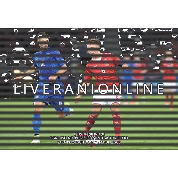 2017.06.18 Krakow Pilka Nozna Mistrzostwa Europy U21 Dania - Wlochy N/z Roberto Gagliardini, Lasse Vigen Christensen Foto Rafal Rusek / PressFocus 2017.06.18 Krakow Football UEFA Under21 Championship Poland 2017 Denmark - Italy Roberto Gagliardini, Lasse Vigen Christensen Credit: Rafal Rusek / PressFocus / NEWSPIX.PL --- Newspix.pl AG ALDO LIVERANI SAS *** Local Caption *** www.newspix.pl mail us: info@newspix.pl call us: 0048 022 23 22 222 --- Polish Picture Agency by Ringier Axel Springer Poland