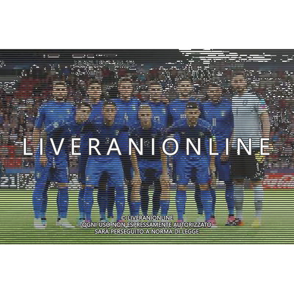 2017.06.18 Krakow , Polska Pilka nozna, Mistrzostwa Europy U-21 Dania - Wlochy N/z Reprezentacja Wloch U21 , zdjecie grupowe druzynowe przed meczem Foto Krzysztof Porebski / PressFocus 2017.06.18 Krakow , Poland Football , UEFA UNDER 21 CHAMPIONSHIP POLAND 2017 Denmark - Italy Italy U21 national team , team photo before the game Credit: Krzysztof Porebski / PressFocus / NEWSPIX.PL --- Newspix.pl AG ALDO LIVERANI SAS *** Local Caption *** www.newspix.pl mail us: info@newspix.pl call us: 0048 022 23 22 222 --- Polish Picture Agency by Ringier Axel Springer Poland