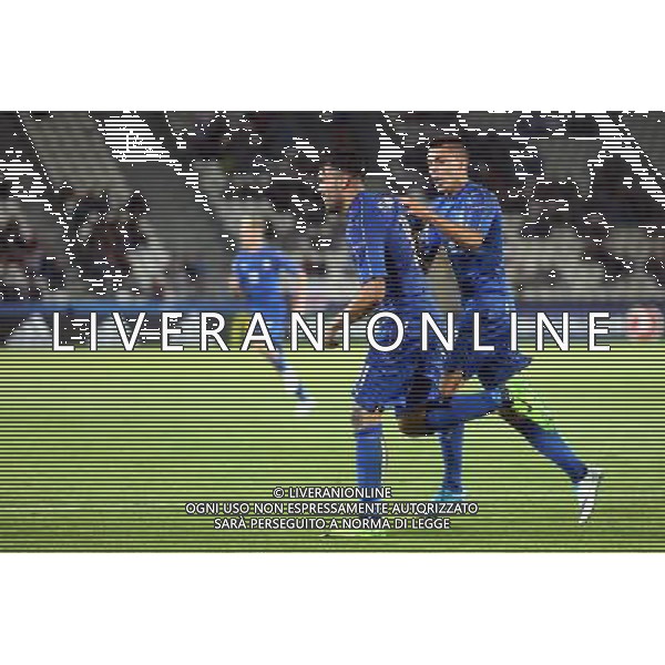 Krakow , Stadion im Jozefa Pilsudskiego 18.06.2017 Sport , Pilka nozna Reprezentacja , Kadra , U-21, Mistrzostwa Europy U21 2017 Grupa C Dania U21 - Wlochy U21 NZ Andrea Petagna ( ITA ) radosc bramka gol 0-2 celebration obok Alberto Grassi ( ITA ) FOT Michal Nowak / Newspix.pl Krakow , Jozef Pilsudski\'s Stadium 18.06.2017 Sport , Football National Teams , UEFA Under-21 European Championship Poland 2017 , Group C Denmark U-21 - Italy U-21 photo by Michal Nowak / Newspix.pl --- Newspix.pl AG ALDO LIVERANI SAS *** Local Caption *** www.newspix.pl mail us: info@newspix.pl call us: 0048 022 23 22 222 --- Polish Picture Agency by Ringier Axel Springer Poland