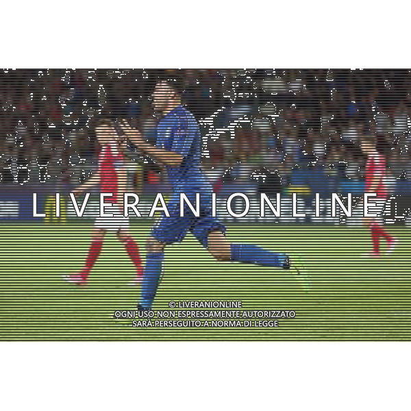 Krakow , Stadion im Jozefa Pilsudskiego 18.06.2017 Sport , Pilka nozna Reprezentacja , Kadra , U-21, Mistrzostwa Europy U21 2017 Grupa C Dania U21 - Wlochy U21 NZ Andrea Petagna ( ITA ) radosc bramka gol 0-2 celebration FOT Michal Nowak / Newspix.pl Krakow , Jozef Pilsudski\'s Stadium 18.06.2017 Sport , Football National Teams , UEFA Under-21 European Championship Poland 2017 , Group C Denmark U-21 - Italy U-21 photo by Michal Nowak / Newspix.pl --- Newspix.pl AG ALDO LIVERANI SAS *** Local Caption *** www.newspix.pl mail us: info@newspix.pl call us: 0048 022 23 22 222 --- Polish Picture Agency by Ringier Axel Springer Poland