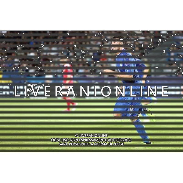 Krakow , Stadion im Jozefa Pilsudskiego 18.06.2017 Sport , Pilka nozna Reprezentacja , Kadra , U-21, Mistrzostwa Europy U21 2017 Grupa C Dania U21 - Wlochy U21 NZ Andrea Petagna ( ITA ) radosc bramka gol 0-2 celebration FOT Michal Nowak / Newspix.pl Krakow , Jozef Pilsudski\'s Stadium 18.06.2017 Sport , Football National Teams , UEFA Under-21 European Championship Poland 2017 , Group C Denmark U-21 - Italy U-21 photo by Michal Nowak / Newspix.pl --- Newspix.pl AG ALDO LIVERANI SAS *** Local Caption *** www.newspix.pl mail us: info@newspix.pl call us: 0048 022 23 22 222 --- Polish Picture Agency by Ringier Axel Springer Poland