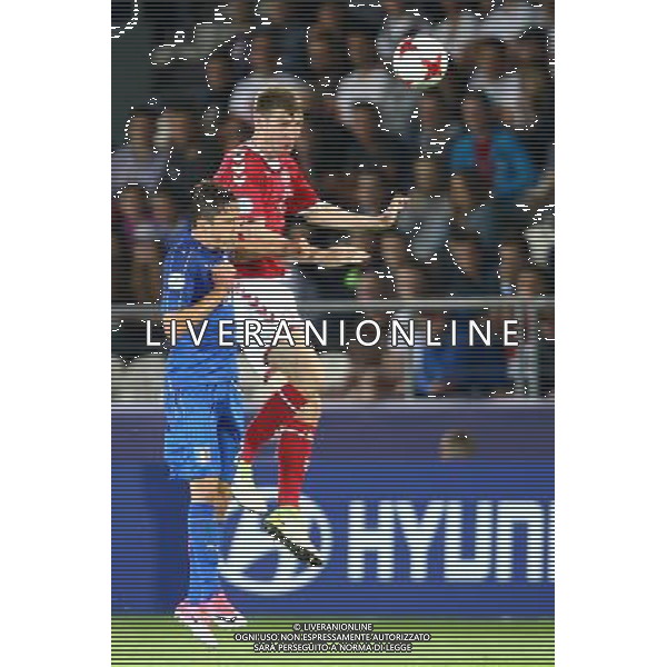 Krakow , Stadion im Jozefa Pilsudskiego 18.06.2017 Sport , Pilka nozna Reprezentacja , Kadra , U-21, Mistrzostwa Europy U21 2017 Grupa C Dania U21 - Wlochy U21 NZ Federico Chiesa ( ITA ) Andreas Maxso ( DEN ) FOT Michal Nowak / Newspix.pl Krakow , Jozef Pilsudski\'s Stadium 18.06.2017 Sport , Football National Teams , UEFA Under-21 European Championship Poland 2017 , Group C Denmark U-21 - Italy U-21 photo by Michal Nowak / Newspix.pl --- Newspix.pl AG ALDO LIVERANI SAS *** Local Caption *** www.newspix.pl mail us: info@newspix.pl call us: 0048 022 23 22 222 --- Polish Picture Agency by Ringier Axel Springer Poland
