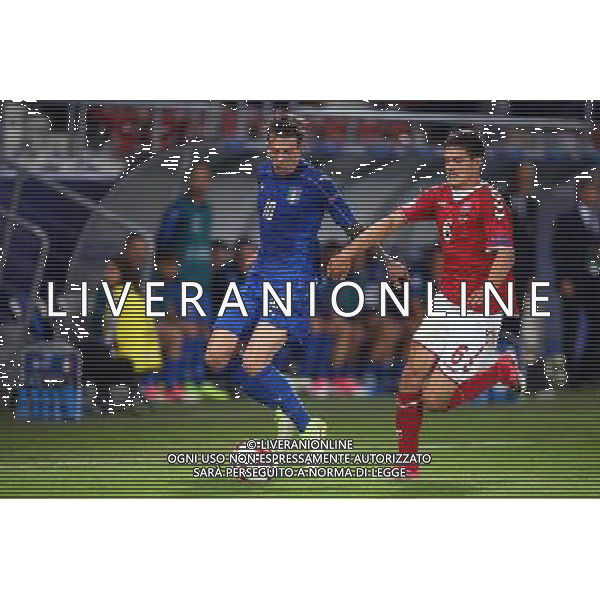 Krakow , Stadion im Jozefa Pilsudskiego 18.06.2017 Sport , Pilka nozna Reprezentacja , Kadra , U-21, Mistrzostwa Europy U21 2017 Grupa C Dania U21 - Wlochy U21 NZ Federico Bernardeschi ( ITA ) Christian Norgaard ( DEN ) FOT Michal Nowak / Newspix.pl Krakow , Jozef Pilsudski\'s Stadium 18.06.2017 Sport , Football National Teams , UEFA Under-21 European Championship Poland 2017 , Group C Denmark U-21 - Italy U-21 photo by Michal Nowak / Newspix.pl --- Newspix.pl AG ALDO LIVERANI SAS *** Local Caption *** www.newspix.pl mail us: info@newspix.pl call us: 0048 022 23 22 222 --- Polish Picture Agency by Ringier Axel Springer Poland
