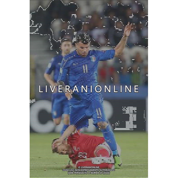 Krakow , Stadion im Jozefa Pilsudskiego 18.06.2017 Sport , Pilka nozna Reprezentacja , Kadra , U-21, Mistrzostwa Europy U21 2017 Grupa C Dania U21 - Wlochy U21 NZ Mikkel Duelund ( DEN ) Andrea Petagna ( ITA ) FOT Michal Nowak / Newspix.pl Krakow , Jozef Pilsudski\'s Stadium 18.06.2017 Sport , Football National Teams , UEFA Under-21 European Championship Poland 2017 , Group C Denmark U-21 - Italy U-21 photo by Michal Nowak / Newspix.pl --- Newspix.pl AG ALDO LIVERANI SAS *** Local Caption *** www.newspix.pl mail us: info@newspix.pl call us: 0048 022 23 22 222 --- Polish Picture Agency by Ringier Axel Springer Poland