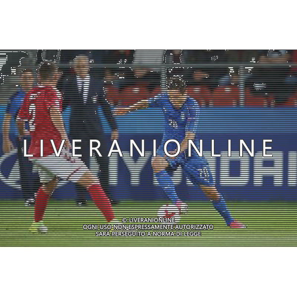 Krakow , Stadion im Jozefa Pilsudskiego 18.06.2017 Sport , Pilka nozna Reprezentacja , Kadra , U-21, Mistrzostwa Europy U21 2017 Grupa C Dania U21 - Wlochy U21 NZ Frederik Holst ( DEN ) Federico Chiesa ( ITA ) FOT Michal Nowak / Newspix.pl Krakow , Jozef Pilsudski\'s Stadium 18.06.2017 Sport , Football National Teams , UEFA Under-21 European Championship Poland 2017 , Group C Denmark U-21 - Italy U-21 photo by Michal Nowak / Newspix.pl --- Newspix.pl AG ALDO LIVERANI SAS *** Local Caption *** www.newspix.pl mail us: info@newspix.pl call us: 0048 022 23 22 222 --- Polish Picture Agency by Ringier Axel Springer Poland