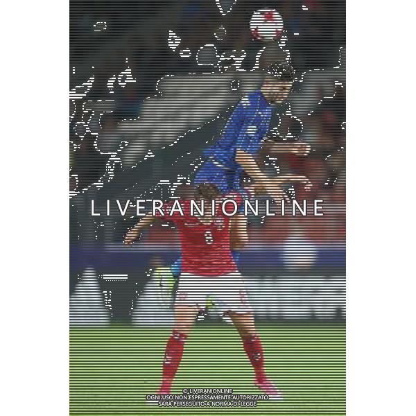 Krakow , Stadion im Jozefa Pilsudskiego 18.06.2017 Sport , Pilka nozna Reprezentacja , Kadra , U-21, Mistrzostwa Europy U21 2017 Grupa C Dania U21 - Wlochy U21 NZ Lasse Vigen Christensen ( DEN ) Roberto Gagliardini ( ITA ) FOT Michal Nowak / Newspix.pl Krakow , Jozef Pilsudski\'s Stadium 18.06.2017 Sport , Football National Teams , UEFA Under-21 European Championship Poland 2017 , Group C Denmark U-21 - Italy U-21 photo by Michal Nowak / Newspix.pl --- Newspix.pl AG ALDO LIVERANI SAS *** Local Caption *** www.newspix.pl mail us: info@newspix.pl call us: 0048 022 23 22 222 --- Polish Picture Agency by Ringier Axel Springer Poland