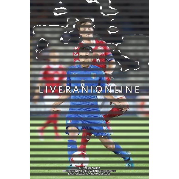 Krakow , Stadion im Jozefa Pilsudskiego 18.06.2017 Sport , Pilka nozna Reprezentacja , Kadra , U-21, Mistrzostwa Europy U21 2017 Grupa C Dania U21 - Wlochy U21 NZ Lorenzo Pellegrini ( ITA ) Lasse Vigen Christensen ( DEN ) FOT Michal Nowak / Newspix.pl Krakow , Jozef Pilsudski\'s Stadium 18.06.2017 Sport , Football National Teams , UEFA Under-21 European Championship Poland 2017 , Group C Denmark U-21 - Italy U-21 photo by Michal Nowak / Newspix.pl --- Newspix.pl AG ALDO LIVERANI SAS *** Local Caption *** www.newspix.pl mail us: info@newspix.pl call us: 0048 022 23 22 222 --- Polish Picture Agency by Ringier Axel Springer Poland