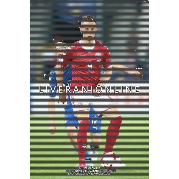 Krakow , Stadion im Jozefa Pilsudskiego 18.06.2017 Sport , Pilka nozna Reprezentacja , Kadra , U-21, Mistrzostwa Europy U21 2017 Grupa C Dania U21 - Wlochy U21 NZ Andrea Conti ( ITA ) Marcus Ingvartsen ( DEN ) FOT Michal Nowak / Newspix.pl Krakow , Jozef Pilsudski\'s Stadium 18.06.2017 Sport , Football National Teams , UEFA Under-21 European Championship Poland 2017 , Group C Denmark U-21 - Italy U-21 photo by Michal Nowak / Newspix.pl --- Newspix.pl AG ALDO LIVERANI SAS *** Local Caption *** www.newspix.pl mail us: info@newspix.pl call us: 0048 022 23 22 222 --- Polish Picture Agency by Ringier Axel Springer Poland