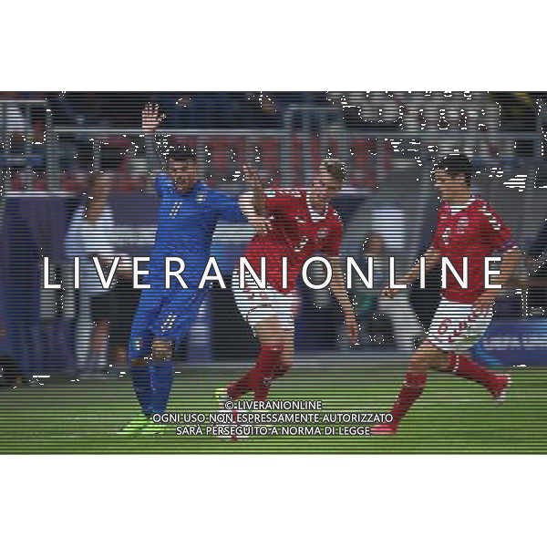 Krakow , Stadion im Jozefa Pilsudskiego 18.06.2017 Sport , Pilka nozna Reprezentacja , Kadra , U-21, Mistrzostwa Europy U21 2017 Grupa C Dania U21 - Wlochy U21 NZ Andrea Petagna ( ITA ) Andreas Maxso ( DEN ) Christian Norgaard ( DEN ) FOT Michal Nowak / Newspix.pl Krakow , Jozef Pilsudski\'s Stadium 18.06.2017 Sport , Football National Teams , UEFA Under-21 European Championship Poland 2017 , Group C Denmark U-21 - Italy U-21 photo by Michal Nowak / Newspix.pl --- Newspix.pl AG ALDO LIVERANI SAS *** Local Caption *** www.newspix.pl mail us: info@newspix.pl call us: 0048 022 23 22 222 --- Polish Picture Agency by Ringier Axel Springer Poland