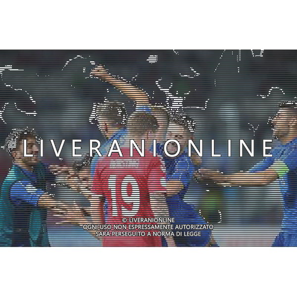 Krakow , Stadion im Jozefa Pilsudskiego 18.06.2017 Sport , Pilka nozna Reprezentacja , Kadra , U-21, Mistrzostwa Europy U21 2017 Grupa C Dania U21 - Wlochy U21 NZ Andrea Petagna ( ITA ) radosc bramka gol celebration 0-1 FOT Michal Nowak / Newspix.pl Krakow , Jozef Pilsudski\'s Stadium 18.06.2017 Sport , Football National Teams , UEFA Under-21 European Championship Poland 2017 , Group C Denmark U-21 - Italy U-21 photo by Michal Nowak / Newspix.pl --- Newspix.pl AG ALDO LIVERANI SAS *** Local Caption *** www.newspix.pl mail us: info@newspix.pl call us: 0048 022 23 22 222 --- Polish Picture Agency by Ringier Axel Springer Poland