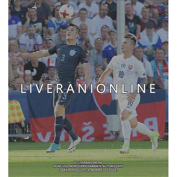 UEFA Campionato Europeo Under 21 Polonia 2017 Gruppo A Kielce (Polonia) - 19.06.2017 Slovacchia-Inghilterra Nella Foto:Ben Chilwell - Albert Rusnak /Ph.Vitez-Ag. Aldo Liverani