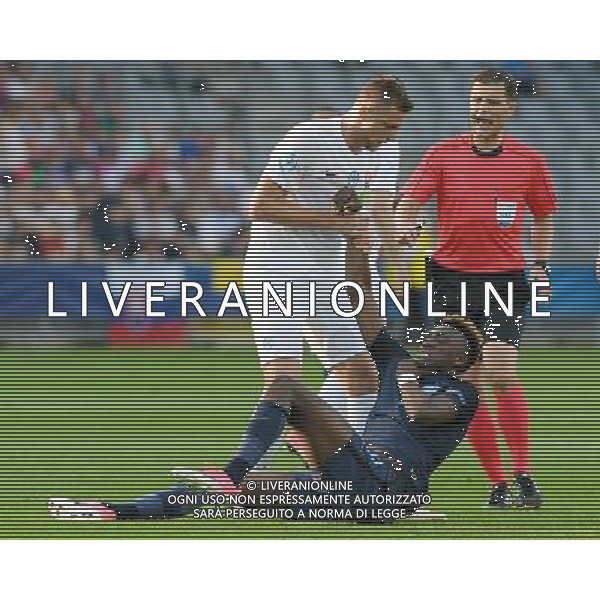 UEFA Campionato Europeo Under 21 Polonia 2017 Gruppo A Kielce (Polonia) - 19.06.2017 Slovacchia-Inghilterra Nella Foto:scontro fra milan skriniar e tammy abraham /Ph.Vitez-Ag. Aldo Liverani