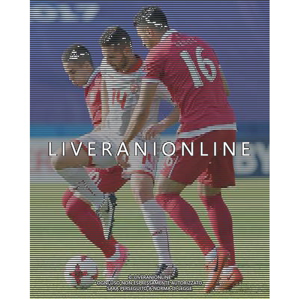 UEFA Campionato Europeo Under 21 Polonia 2017 Gruppo B Bydgoszcz (Polonia) - 20.06.2017 Serbia-Macedonia Nella Foto:darko velkoski - mijat gacinovic - marko grujic /Ph.Vitez-Ag. Aldo Liverani