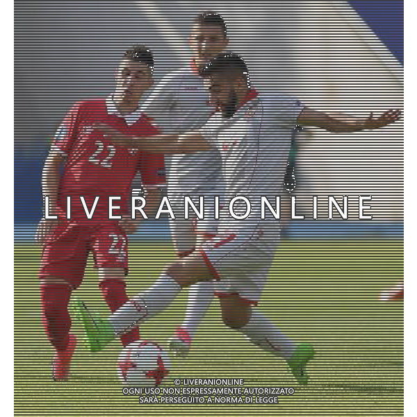 UEFA Campionato Europeo Under 21 Polonia 2017 Gruppo B Bydgoszcz (Polonia) - 20.06.2017 Serbia-Macedonia Nella Foto:Srdjan Plavsic -Mevlan Murati /Ph.Vitez-Ag. Aldo Liverani