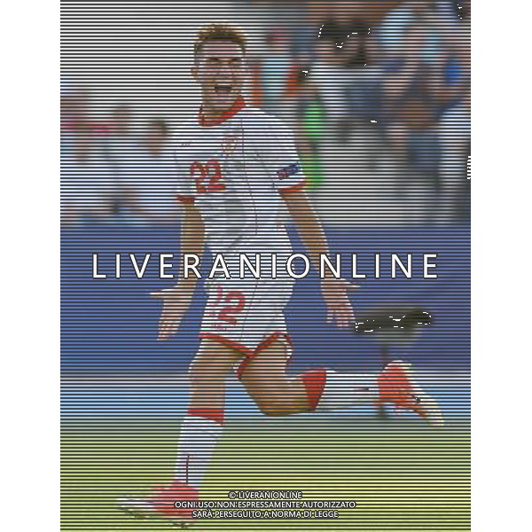 UEFA Campionato Europeo Under 21 Polonia 2017 Gruppo B Bydgoszcz (Polonia) - 20.06.2017 Serbia-Macedonia Nella Foto:nikola gjorgjev esulta /Ph.Vitez-Ag. Aldo Liverani