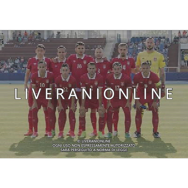 UEFA Campionato Europeo Under 21 Polonia 2017 Gruppo B Bydgoszcz (Polonia) - 20.06.2017 Serbia-Macedonia Nella Foto:Serbia Squadra Formazione Milinkovic-Savic,Gajic,Antonov,Veljkovic,Maksimovic,Djurdjevic,Gacinovic,Jovanovic,Grujic,Zivkovic,Plavsic /Ph.Vitez-Ag. Aldo Liverani