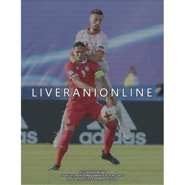 UEFA Campionato Europeo Under 21 Polonia 2017 Gruppo B Bydgoszcz (Polonia) - 20.06.2017 Serbia-Macedonia Nella Foto:Urus Djurdjevic - Gjoko Zajkov /Ph.Vitez-Ag. Aldo Liverani