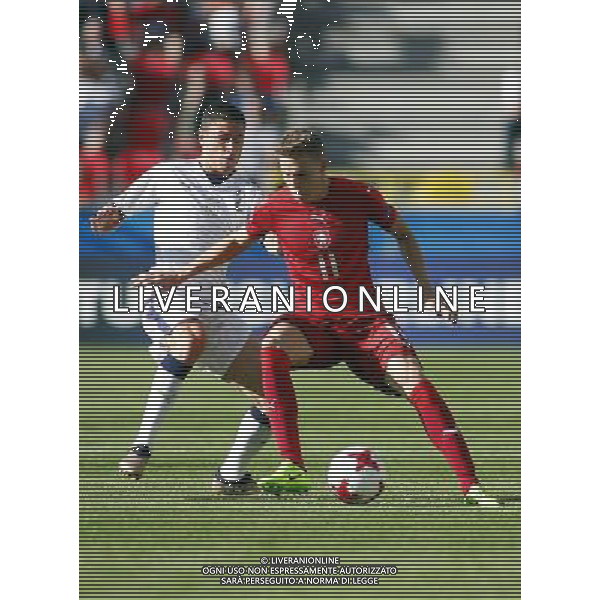 TYCHY STADION MIEJSKI 21.06.2017 MECZ MISTRZOSTW EUROPY UNDER 21 2017 PILKA NOZNA CZECHY (czerwone) - WLOCHY (biale) NZ Davide Calabria , Jakub Jankto . FOT TOMASZ WANTULA / NEWSPIX.PL TYCHY 21.06.2017 FOOTBALL MEN\'S CHAMPIONSCHIP UNDER 21 POLAND 2017 CZECH REPUBLIC - ITALY TOMASZ WANTULA / NEWSPIX.PL --- Newspix.pl AG ALDO LIVERANI SAS ONLY ITALY *** Local Caption *** www.newspix.pl mail us: info@newspix.pl call us: 0048 022 23 22 222 --- Polish Picture Agency by Ringier Axel Springer Poland