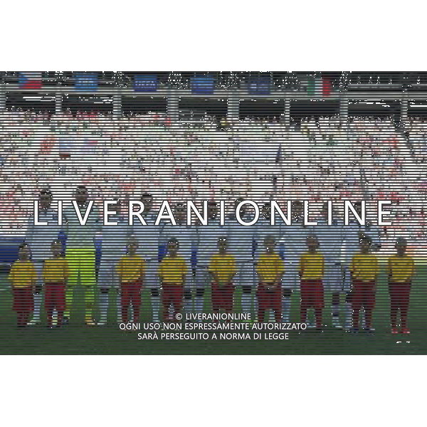 TYCHY STADION MIEJSKI 21.06.2017 MECZ MISTRZOSTW EUROPY UNDER 21 2017 PILKA NOZNA CZECHY (czerwone) - WLOCHY (biale) NZ reprezentacja Wloch hymn . FOT TOMASZ WANTULA / NEWSPIX.PL TYCHY 21.06.2017 FOOTBALL MEN\'S CHAMPIONSCHIP UNDER 21 POLAND 2017 CZECH REPUBLIC - ITALY TOMASZ WANTULA / NEWSPIX.PL --- Newspix.pl AG ALDO LIVERANI SAS ONLY ITALY *** Local Caption *** www.newspix.pl mail us: info@newspix.pl call us: 0048 022 23 22 222 --- Polish Picture Agency by Ringier Axel Springer Poland