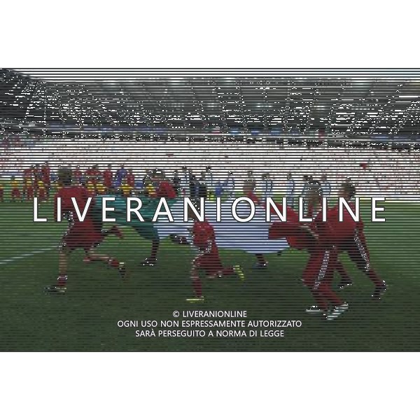 TYCHY STADION MIEJSKI 21.06.2017 MECZ MISTRZOSTW EUROPY UNDER 21 2017 PILKA NOZNA CZECHY (czerwone) - WLOCHY (biale) NZ flaga Wloch chlopcy dzieci . FOT TOMASZ WANTULA / NEWSPIX.PL TYCHY 21.06.2017 FOOTBALL MEN\'S CHAMPIONSCHIP UNDER 21 POLAND 2017 CZECH REPUBLIC - ITALY TOMASZ WANTULA / NEWSPIX.PL --- Newspix.pl AG ALDO LIVERANI SAS ONLY ITALY