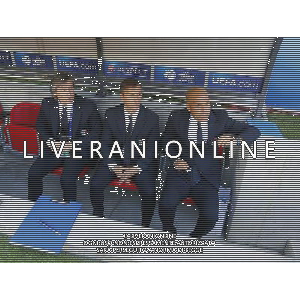 TYCHY STADION MIEJSKI 21.06.2017 MECZ MISTRZOSTW EUROPY UNDER 21 2017 PILKA NOZNA CZECHY (czerwone) - WLOCHY (biale) NZ Luigi Di Biagio (P) trener WLoch . FOT TOMASZ WANTULA / NEWSPIX.PL TYCHY 21.06.2017 FOOTBALL MEN\'S CHAMPIONSCHIP UNDER 21 POLAND 2017 CZECH REPUBLIC - ITALY TOMASZ WANTULA / NEWSPIX.PL --- Newspix.pl AG ALDO LIVERANI SAS ONLY ITALY *** Local Caption *** www.newspix.pl mail us: info@newspix.pl call us: 0048 022 23 22 222 --- Polish Picture Agency by Ringier Axel Springer Poland