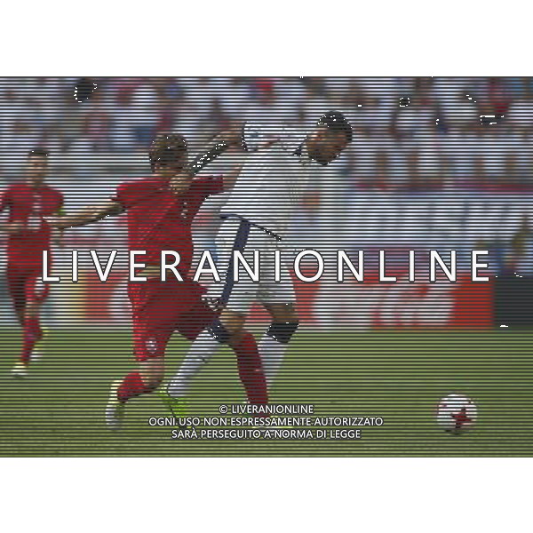 TYCHY STADION MIEJSKI 21.06.2017 MECZ MISTRZOSTW EUROPY UNDER 21 2017 PILKA NOZNA CZECHY (czerwone) - WLOCHY (biale) NZ Stefan Simic , Andrea Patagna . FOT TOMASZ WANTULA / NEWSPIX.PL TYCHY 21.06.2017 FOOTBALL MEN\'S CHAMPIONSCHIP UNDER 21 POLAND 2017 CZECH REPUBLIC - ITALY TOMASZ WANTULA / NEWSPIX.PL --- Newspix.pl AG ALDO LIVERANI SAS ONLY ITALY *** Local Caption *** www.newspix.pl mail us: info@newspix.pl call us: 0048 022 23 22 222 --- Polish Picture Agency by Ringier Axel Springer Poland