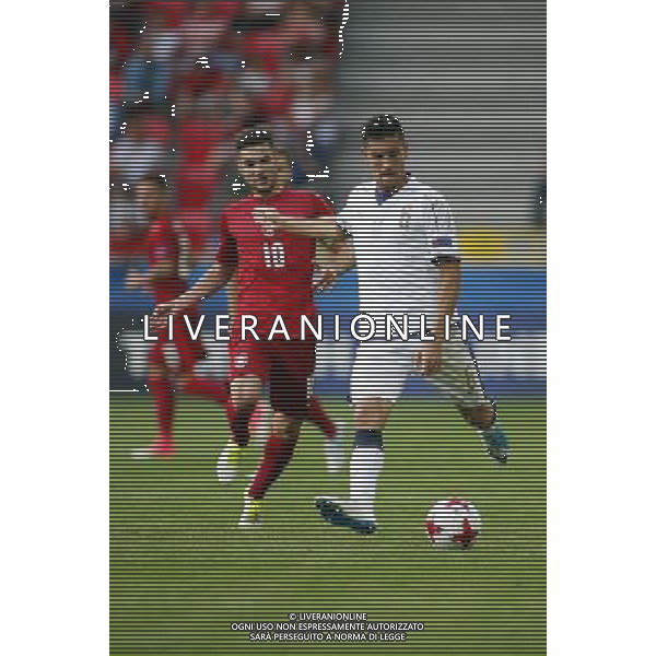 TYCHY STADION MIEJSKI 21.06.2017 MECZ MISTRZOSTW EUROPY UNDER 21 2017 PILKA NOZNA CZECHY (czerwone) - WLOCHY (biale) NZ Michal Travnik , Lorenzo Pellegrini . FOT TOMASZ WANTULA / NEWSPIX.PL TYCHY 21.06.2017 FOOTBALL MEN\'S CHAMPIONSCHIP UNDER 21 POLAND 2017 CZECH REPUBLIC - ITALY TOMASZ WANTULA / NEWSPIX.PL --- Newspix.pl AG ALDO LIVERANI SAS ONLY ITALY *** Local Caption *** www.newspix.pl mail us: info@newspix.pl call us: 0048 022 23 22 222 --- Polish Picture Agency by Ringier Axel Springer Poland