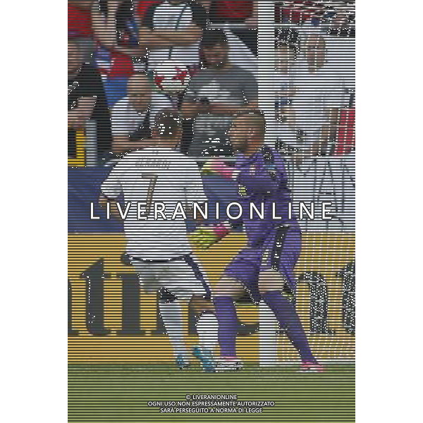 TYCHY STADION MIEJSKI 21.06.2017 MECZ MISTRZOSTW EUROPY UNDER 21 2017 PILKA NOZNA CZECHY (czerwone) - WLOCHY (biale) NZ Lukas Julis gol bramka , Lukaz Zima . FOT TOMASZ WANTULA / NEWSPIX.PL TYCHY 21.06.2017 FOOTBALL MEN\'S CHAMPIONSCHIP UNDER 21 POLAND 2017 CZECH REPUBLIC - ITALY TOMASZ WANTULA / NEWSPIX.PL --- Newspix.pl AG ALDO LIVERANI SAS ONLY ITALY *** Local Caption *** www.newspix.pl mail us: info@newspix.pl call us: 0048 022 23 22 222 --- Polish Picture Agency by Ringier Axel Springer Poland