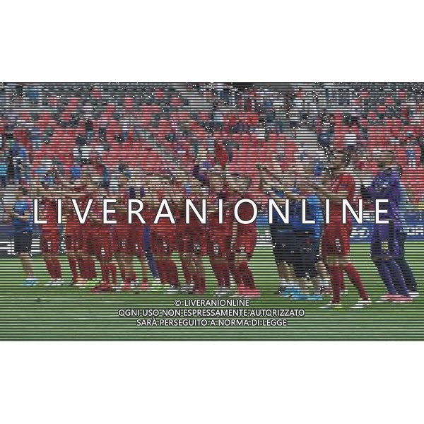 UEFA Campionato Europeo Under 21 Polonia 2017 Gruppo C Tychy (Polonia) - 21.06.2017 Repubblica Ceca-Italia Nella Foto:i giocatori della repubblica ceca esultanza a fine gara /Ph.Vitez-Ag. Aldo Liverani