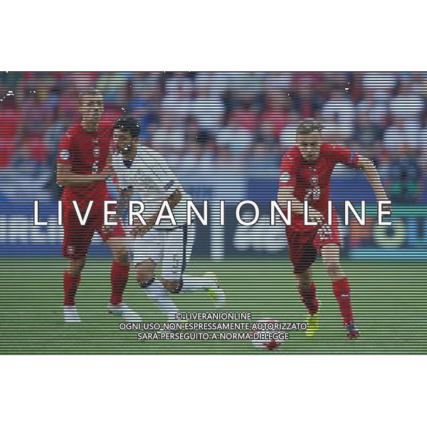 Tychy , Stadion Miejski 21.06.2017 Sport , Pilka nozna Reprezentacja , Kadra , U-21, Mistrzostwa Europy U21 2017 Grupa C Czechy U21 - Wlochy U21 NZ Tomas Soucek ( CZE ) Danilo Cataldi ( ITA ) Martin Hasek ( CZE ) FOT Michal Nowak / Newspix.pl Tychy , City Stadium 21.06.2017 Sport , Football National Teams , UEFA Under-21 European Championship Poland 2017 , Group C Czech Republic U-21 - Italy U-21 photo by Michal Nowak / Newspix.pl --- Newspix.pl / AGENZIA ALDO LIVERANI SAS - ITALY ONLY EDITORIAL USE ONLY - Repubblica Ceca - Italia UEFA Campionato Europeo Under 21 Polonia 2017 Gruppo C Tychy (Polonia) - 21.06.2017