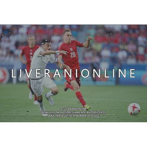 Tychy , Stadion Miejski 21.06.2017 Sport , Pilka nozna Reprezentacja , Kadra , U-21, Mistrzostwa Europy U21 2017 Grupa C Czechy U21 - Wlochy U21 NZ Alex Ferrari ( ITA ) Martin Hasek ( CZE ) FOT Michal Nowak / Newspix.pl Tychy , City Stadium 21.06.2017 Sport , Football National Teams , UEFA Under-21 European Championship Poland 2017 , Group C Czech Republic U-21 - Italy U-21 photo by Michal Nowak / Newspix.pl --- Newspix.pl / AGENZIA ALDO LIVERANI SAS - ITALY ONLY EDITORIAL USE ONLY - Repubblica Ceca - Italia UEFA Campionato Europeo Under 21 Polonia 2017 Gruppo C Tychy (Polonia) - 21.06.2017