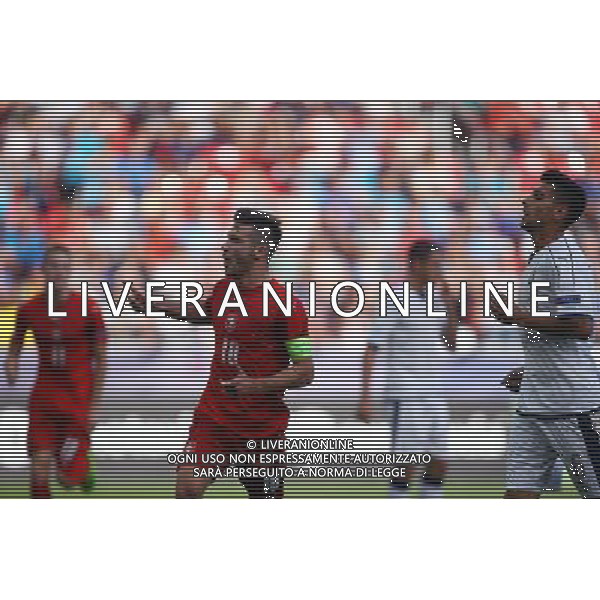 Tychy , Stadion Miejski 21.06.2017 Sport , Pilka nozna Reprezentacja , Kadra , U-21, Mistrzostwa Europy U21 2017 Grupa C Czechy U21 - Wlochy U21 NZ Michal Travnik ( CZE ) radosc gol celebration 1-0 FOT Michal Nowak / Newspix.pl Tychy , City Stadium 21.06.2017 Sport , Football National Teams , UEFA Under-21 European Championship Poland 2017 , Group C Czech Republic U-21 - Italy U-21 - Esultanza dopo il gol photo by Michal Nowak / Newspix.pl --- Newspix.pl / AGENZIA ALDO LIVERANI SAS - ITALY ONLY EDITORIAL USE ONLY - Repubblica Ceca - Italia UEFA Campionato Europeo Under 21 Polonia 2017 Gruppo C Tychy (Polonia) - 21.06.2017