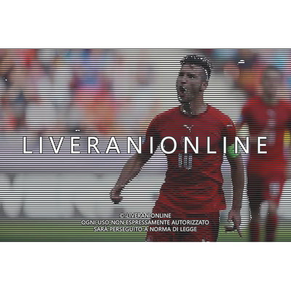 Tychy , Stadion Miejski 21.06.2017 Sport , Pilka nozna Reprezentacja , Kadra , U-21, Mistrzostwa Europy U21 2017 Grupa C Czechy U21 - Wlochy U21 NZ Michal Travnik ( CZE ) radosc gol celebration 1-0 FOT Michal Nowak / Newspix.pl Tychy , City Stadium 21.06.2017 Sport , Football National Teams , UEFA Under-21 European Championship Poland 2017 , Group C Czech Republic U-21 - Italy U-21 - Esultanza dopo il gol photo by Michal Nowak / Newspix.pl --- Newspix.pl / AGENZIA ALDO LIVERANI SAS - ITALY ONLY EDITORIAL USE ONLY - Repubblica Ceca - Italia UEFA Campionato Europeo Under 21 Polonia 2017 Gruppo C Tychy (Polonia) - 21.06.2017