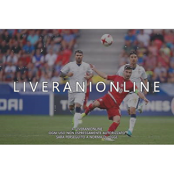 Tychy , Stadion Miejski 21.06.2017 Sport , Pilka nozna Reprezentacja , Kadra , U-21, Mistrzostwa Europy U21 2017 Grupa C Czechy U21 - Wlochy U21 NZ Andrea Petagna ( ITA ) Michal Travnik ( CZE ) Lorenzo Pellegrini ( ITA ) FOT Michal Nowak / Newspix.pl Tychy , City Stadium 21.06.2017 Sport , Football National Teams , UEFA Under-21 European Championship Poland 2017 , Group C Czech Republic U-21 - Italy U-21 photo by Michal Nowak / Newspix.pl --- Newspix.pl / AGENZIA ALDO LIVERANI SAS - ITALY ONLY EDITORIAL USE ONLY - Repubblica Ceca - Italia UEFA Campionato Europeo Under 21 Polonia 2017 Gruppo C Tychy (Polonia) - 21.06.2017